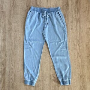 Light Blue Linen Joggers
